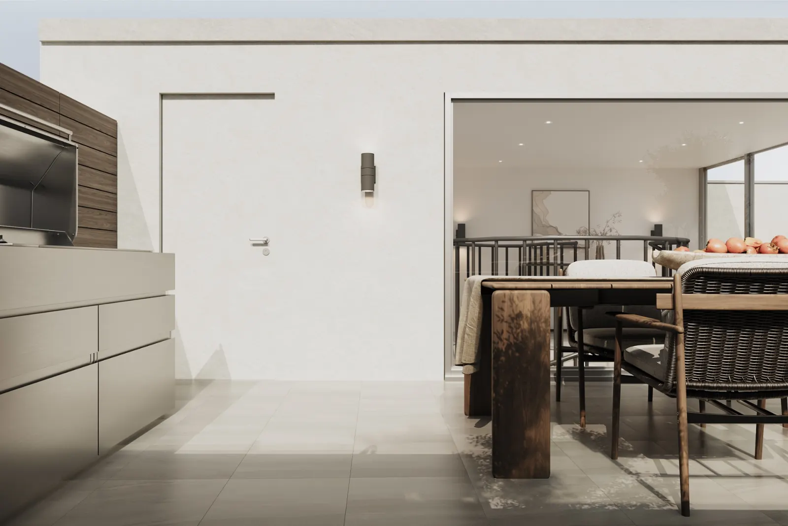 Terrazza panoramica sul tetto con barbecue — il tuo cielo privato