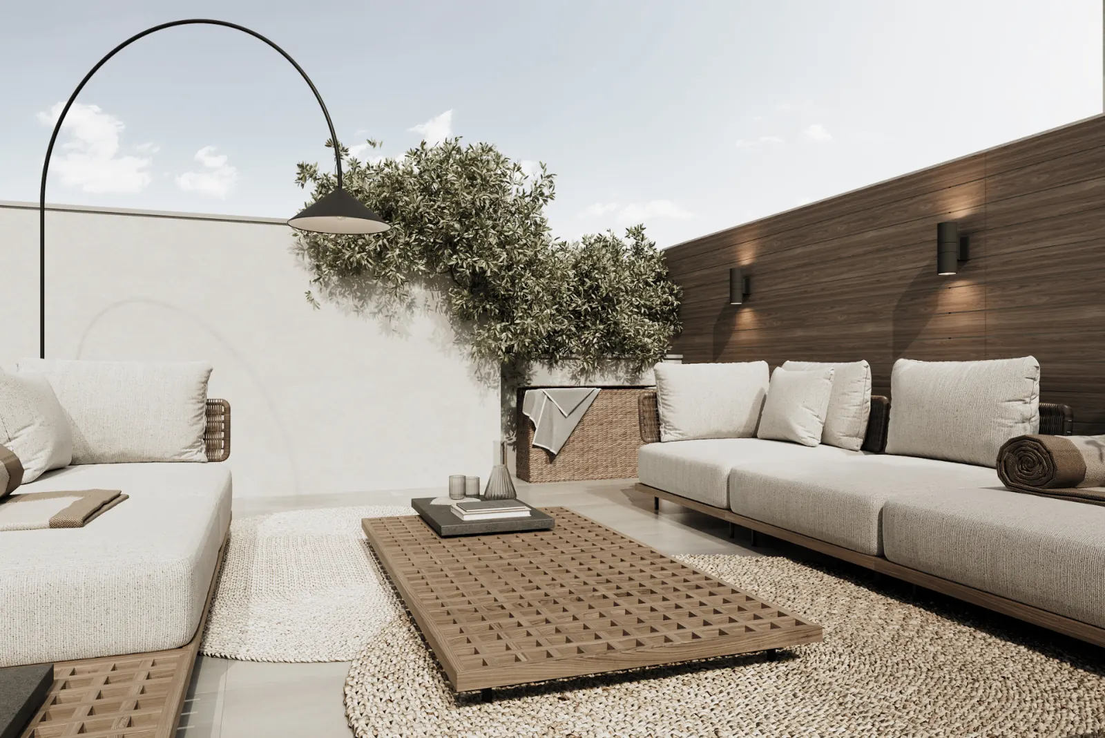 Terrazza panoramica sul tetto con barbecue — il tuo cielo privato
